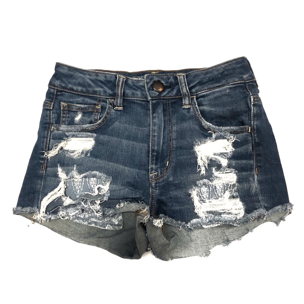 American Eagle Outfitters Super Stretch Hi-Rise Shorty Jean Shorts